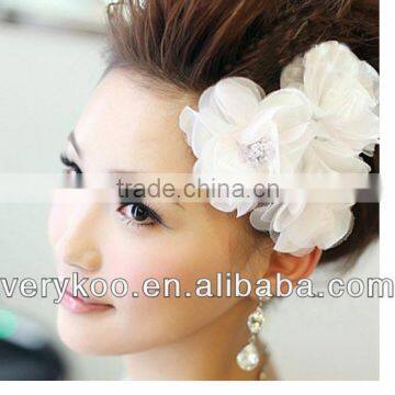 Wholesale chiffon flower bridal headwear wedding accessories for women FCM-30002