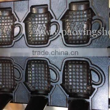 (2 in 1) 3pcs Commercial Use Non-stick 110v 220v Electric Ice Cream Mug Shaped Taiyaki Machine + Batter Dispenser photo-2