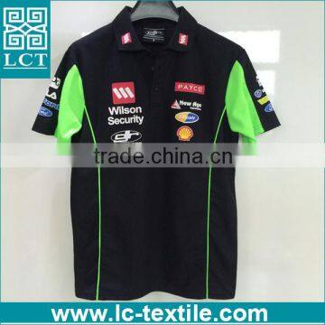 professional sublimation 100% polyester dri fit polo shirt for racing LCTN1792