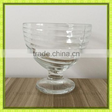 10oz general sundae glass bowl,ice cream glass cup with stand,glassware manufacturer in China