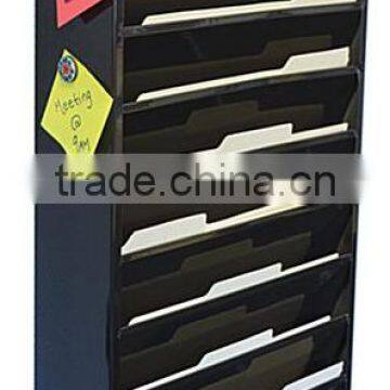 11-Tiered Wall File Holder, Fits Letter Sizes, Steel