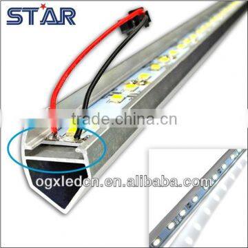LED Cabinet bars strip light 50cm 36LEDs SMD 5050 12V warm/cold with V type aluminium profile and end cap Warm white