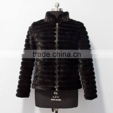 2015 new arrival mink tail fur jacket for women