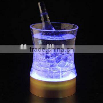 Promotional food grade led flashing ice bucket