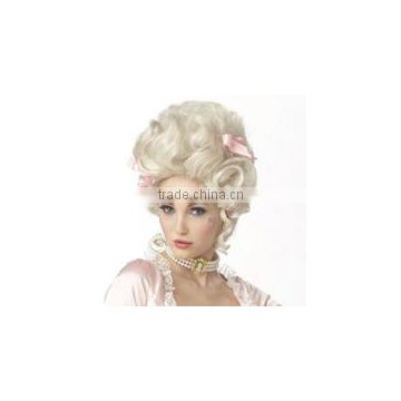 Hot selling white cosplay wig for white women