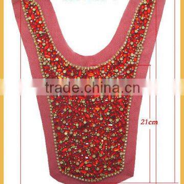 All color diamonds beaded applique AI-2414
