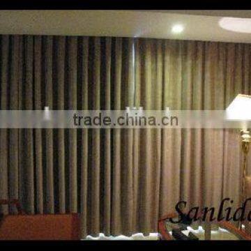 100% Polyester Permanent Flame Retardant Blackout Hotel Curtain Fabric