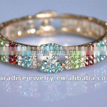 Colorful rhinestone indian design bangles and bracelets-BR-11038