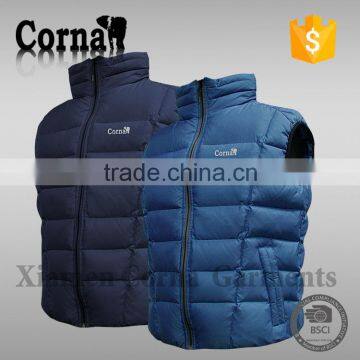 2015 new arrival customized winter outdoor 100% nylon vest anti-pilling polyester vest with high quality