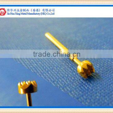 high quality pricision machining gold plated test probe pin/spring contact pin