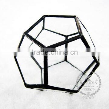 11*11*9cm Geometric 12 Face Cutting Glass Terrarium Flower Arrangement Air Plant Planter Greenhouse Home Decoration 0100011