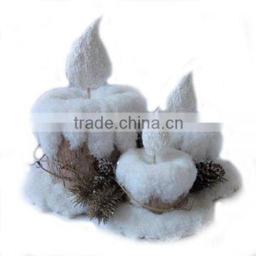 PANDX CHRISTMAS DECORATION 23CM BARK CANDLE