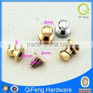 Fashionable Metal Screw Rivet Knot for Handbag