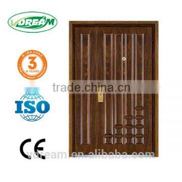 steel wooden double leaf door