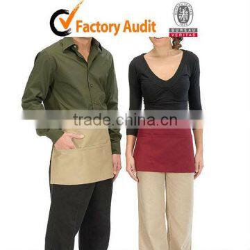 decorative unisex half waist aprons with thress pockets