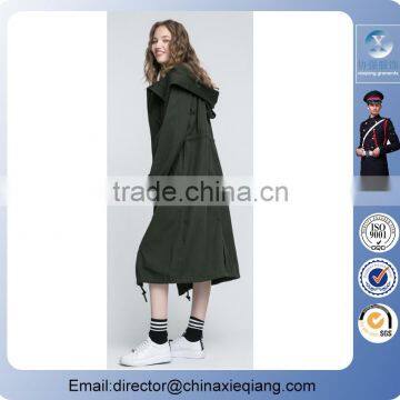 2016 Latest Desgin Printed Long Trench Coat