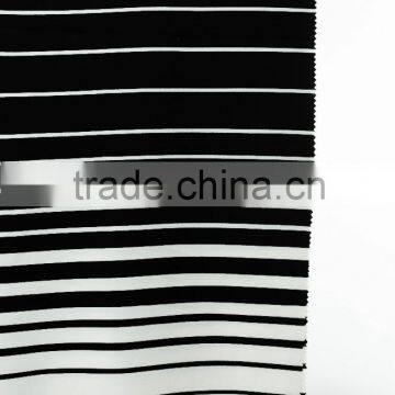 High quality Polyester Viscose Spandex Stripe Ponte Roma Fabric Textile