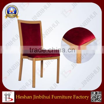 China Red Imitated Wood Dining Restaurant Chair