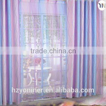 2015 newest design fantasy purple print curtain for wedding decoration flame retardant ready made curtain Hangzhou manufacturer