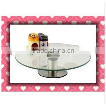 single layer revolving glass cake display stand ,cake stand,cake holder