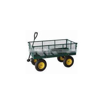 Garden Trolley Cart 4 Wheel Barrow up to 300kg Outdoor Truck Trailer Wagon