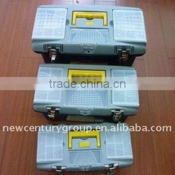 3pcs Double Deck Plastic Tool Box photo-1