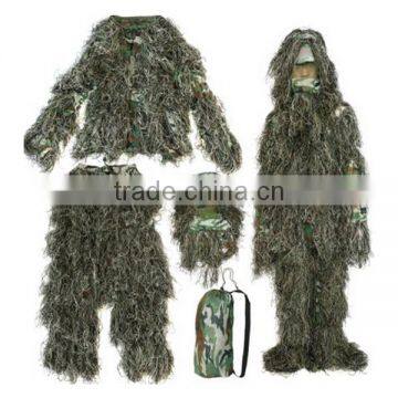 4-Piece, XL/XXL 3D Camouflage Camo Ghillie Suit for Yowie Sniper Archery