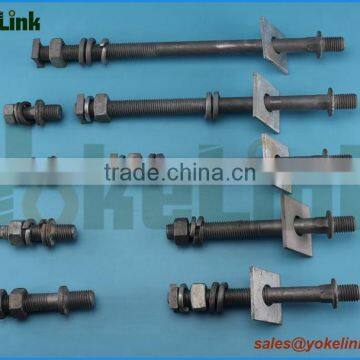 Wood Crossarm 3/4'' Carbon Steel Line Post Stud for Power Line Hardware photo-4