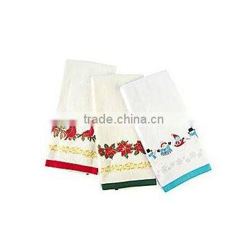 Christmas bath hand towels