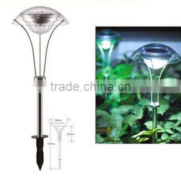 Solar stainless steel insert white light, colorful LED light to light lawn lamp European household energy-saving decoration