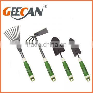 Professional Cheap 5pcs Metal Garden Tool Set With Soft Plasti Handle