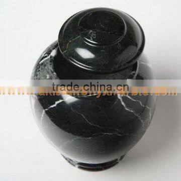 NATURAL STONE BLACK ZEBRA MARBLE URNS photo-5