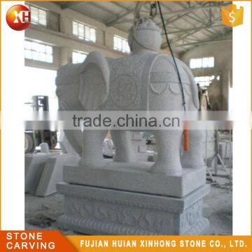 Large White Granite Garden Outdoor Elephant Statue photo-6
