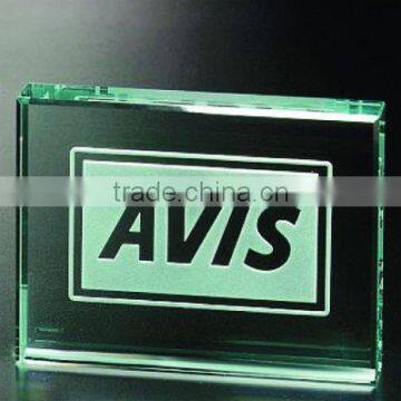 2016 fashion glass cube trophy