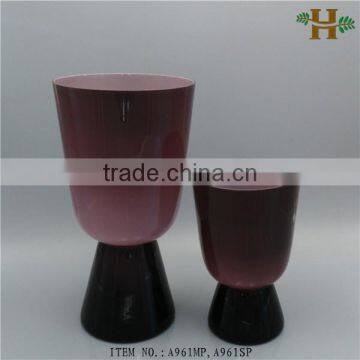 glass material restaurant or hotel decorative flower vase