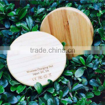 Creative Bamboo Wood Wireless Charger Pad for Apple & Android Universal Wireless Universal Mobile Phone Charger Adapter photo-2