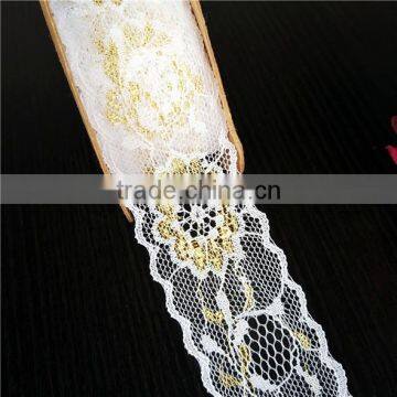 African Wholesale 100%Polyester White Lace Fabric photo-5