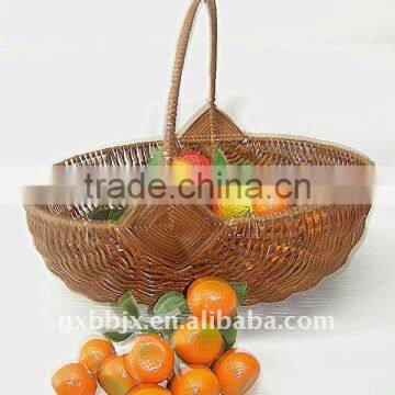 Egg shaped awn woven iron frame storage pasta basket