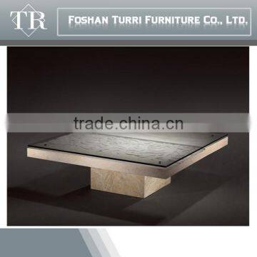 Small Hand Craved Travertine Leisure Top End Table photo-2