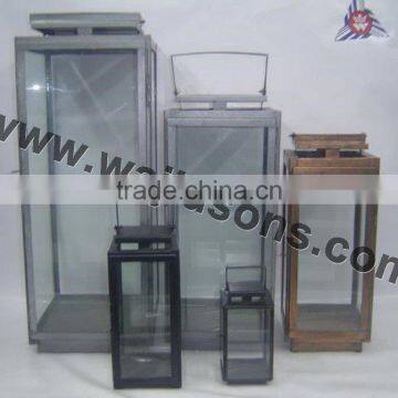 Good Quantity Colorful Metal Lantern With Clear Glass Tube Inside for Home Decorations photo-2