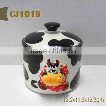 Cow Design Ceramic Seal Coffee Canister photo-2