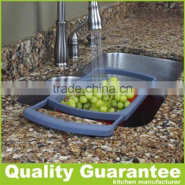 Collapsible Silicone Colander High Quality Silicone Strainer Kitchen Strainer photo-5