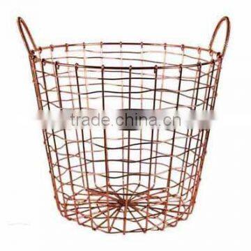 Kitchen Pantry Bath Wire Basket Tote With Handle photo-3