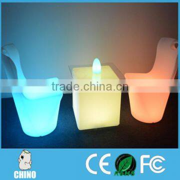 Plastic Led Cube Furniture Chair Led Outdoor Furniture