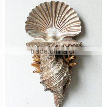 Decorative shell shaped antique wall plaques