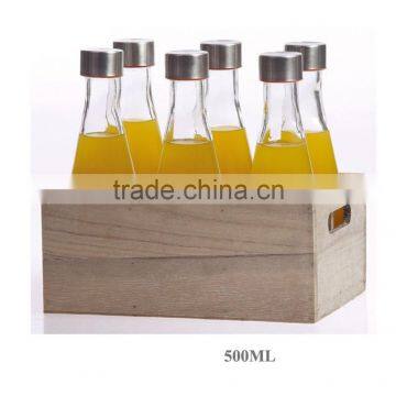 500ml glass juice bottle set