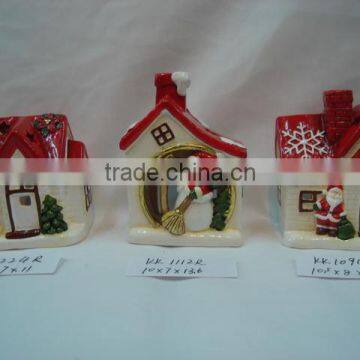 ceramic xmas canlde house