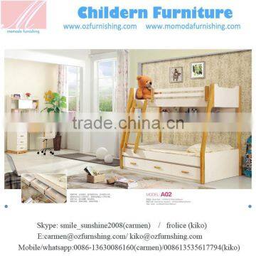 SJA02China wholesale Beech wood Solid Wood kids bunk bed child bunk bed