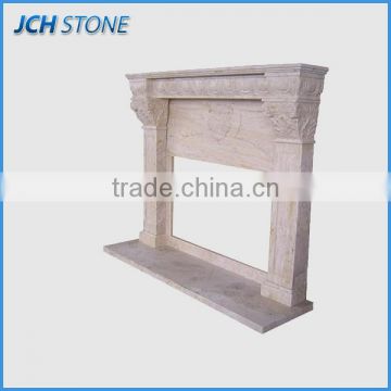 European style wall embedded marble indoor electric fireplace