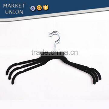 ABS Plastic Antiskid Velvet Hangers Flocking Clothes Hanger With Pulley for Women photo-3